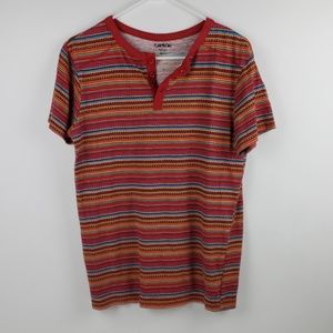 Rue21 Carbon Graphic Henley Shirt Aztec Design